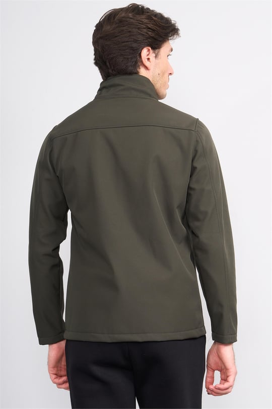 Chester Polo 7500 Erkek Dik Yaka Softshell Mont Haki