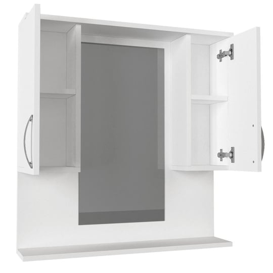 Dekorister Tiger Aynalı Banyo Dolabı Etajer Beyaz