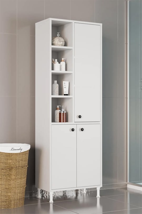 Evdemo Selen Çok Amaçlı Mutfak Banyo Dolabı Beyaz