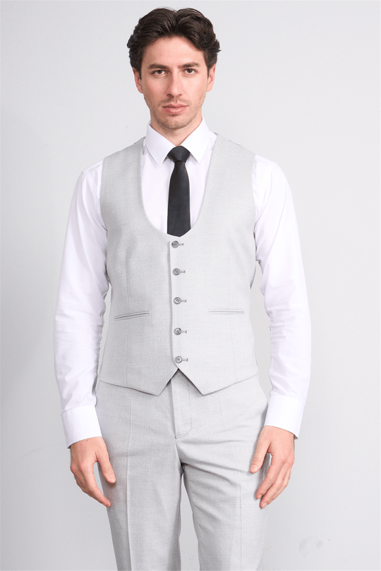 Kagi Y26 Ramırez Slim Fit Yelekli Takım Elbise A.Gri