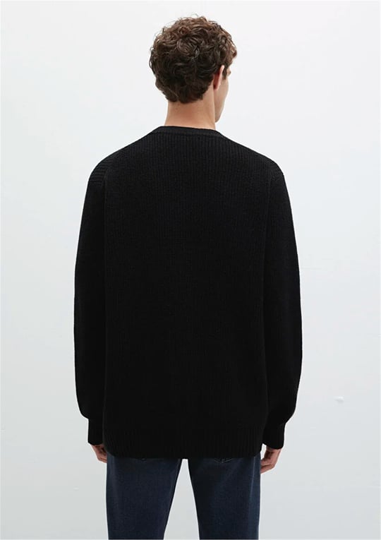 Mavı M0710262-900 Sıyah Erkek Regular Fermuarlı Sweatshırt