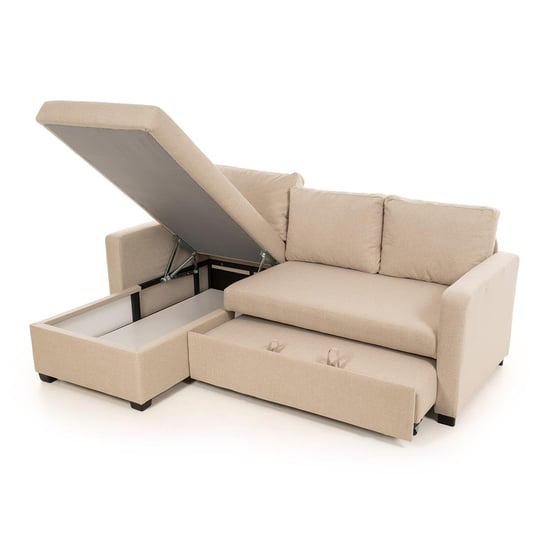 Pafu Kado Yataklı Köşe Koltuk Takımı Keten Krem