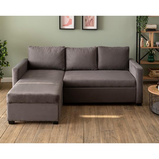 Pafu Kado Yataklı Köşe Koltuk Takımı Soho Gri