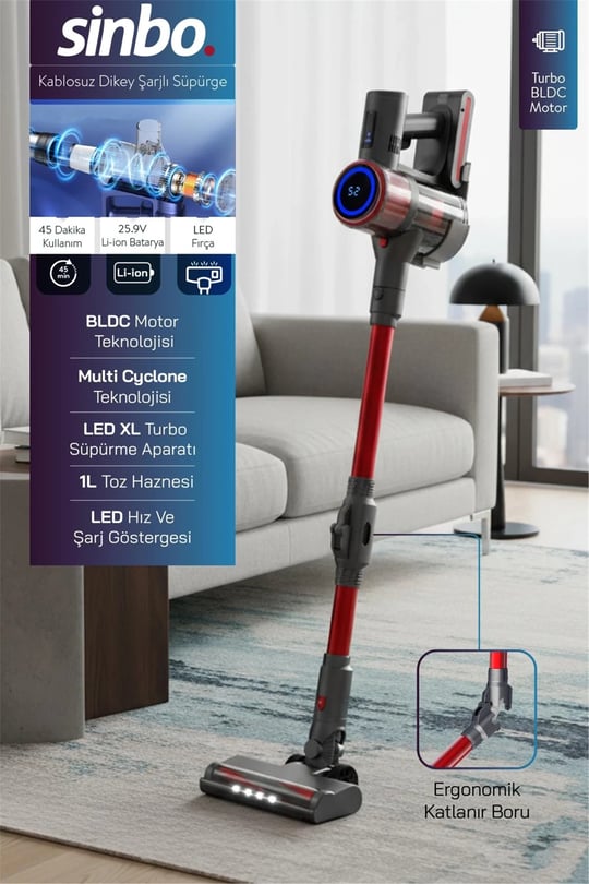 Dyson V12 Detect Slim Absolute Kablosuz Şarjlı Dikey Süpürge Sarı