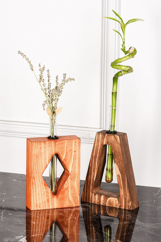 Ahşap Vazo Fiyatları ve Daha birçok Dekoratif Vazo Modelleri | Muyika Design