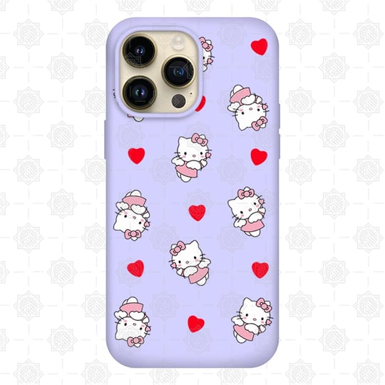 Hello Kitty Kalp Tasarımlı iPhone Uyumlu Lansman Telefon Kılıfı