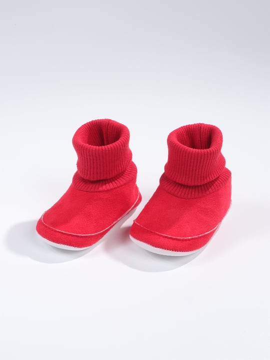 Unisex Bebek Ayakkabı Kırmızı | Bebek Panduf | Bebek Ev Ayakkabısı | 0-12  AY - YHH Kids