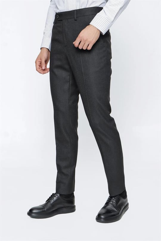 Siyah Slim Fit Dar Kesim Klasik Pantolon 1003225167