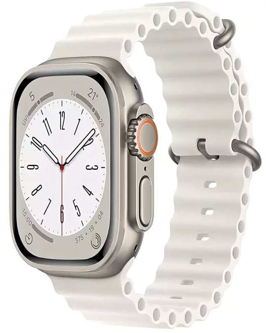 Apple Watch Uyumlu Ocean Silikon Kordon ( Beyaz ) | kilifhouse.com.tr