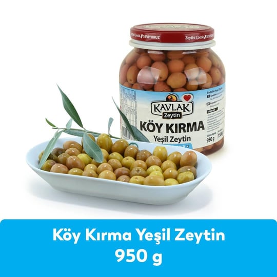 Jumbo Çizik Yeşil Zeytin 950 Gr
