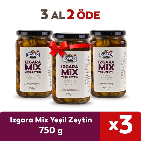 Izgara Yeşil Zeytin Baharatsız 750 GR