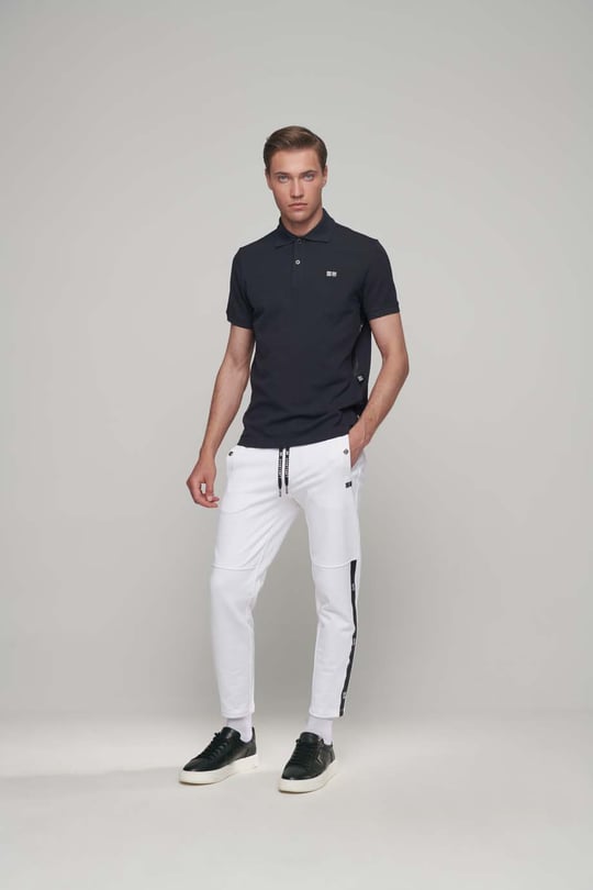 Monogram Baski Detayli Polo Shirt