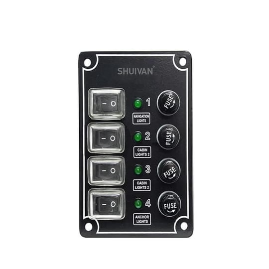 SHUIVAN 8'li Switch Panel İzoleli Sigorta Paneli - Karavan