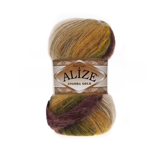 Multicolor Wool Yarn, Alize Angora Gold Batik, Acrylic Yarn