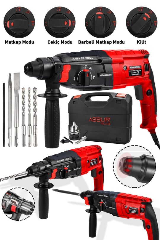 Assur Profesyonel 21V Bez Çantalı Kömürsüz Darbeli 6'lı Set