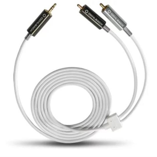 Oehlbach MP3! Seri 3,5mm/2RCA Dönüştürücü Kablo 2m beyaz 4003635905623
