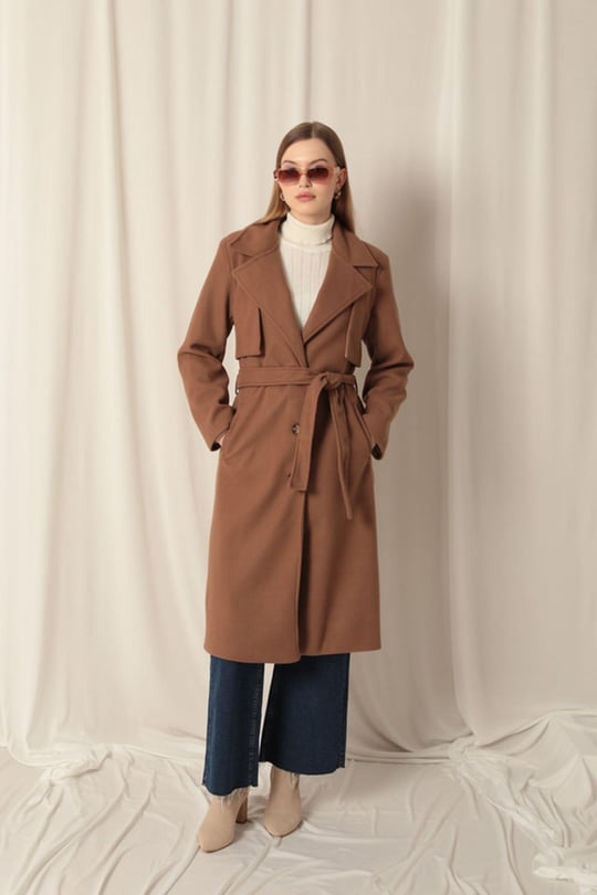 Tan overcoat women's outlet