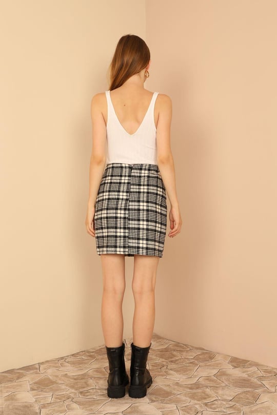 Striped skirt cheap fabric