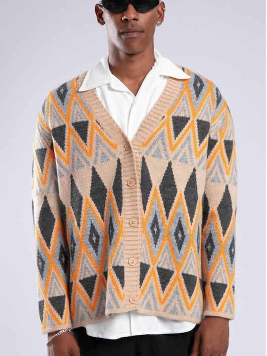 Mens patterned jumper hot sale