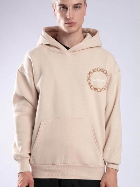 Mens cream best sale colored hoodie