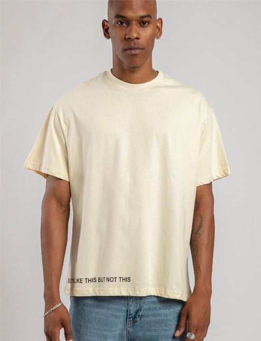 Tシャツ・カットソー   Men T-shirt Cream K10K112487 YAS Men's T-shirt -BEIGE – ZUBCOT