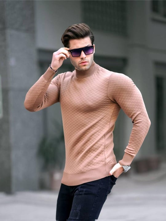 Men turtleneck sweater wholesale Green color Wholesale Jumper Cardigan