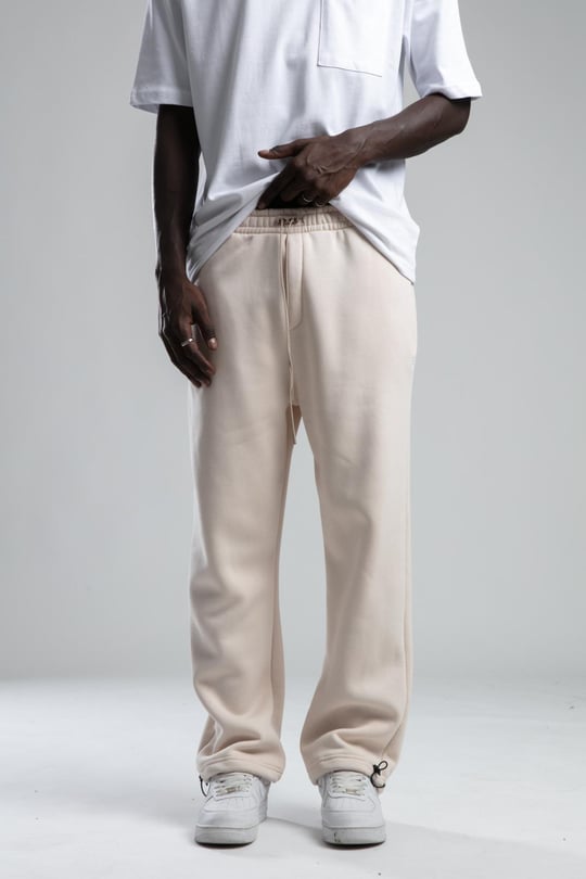 Wholesale Men Cream Sweatpants Wholesale Sweatpants
