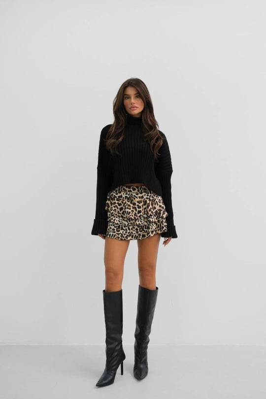 Animal print skirt wholesale clearance