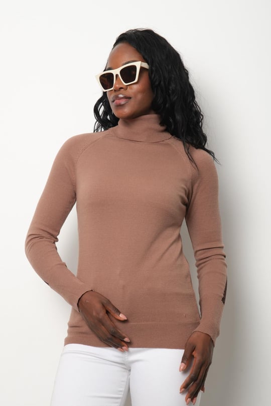 Wholesale Women Mink Glitter Turtleneck Sweaters