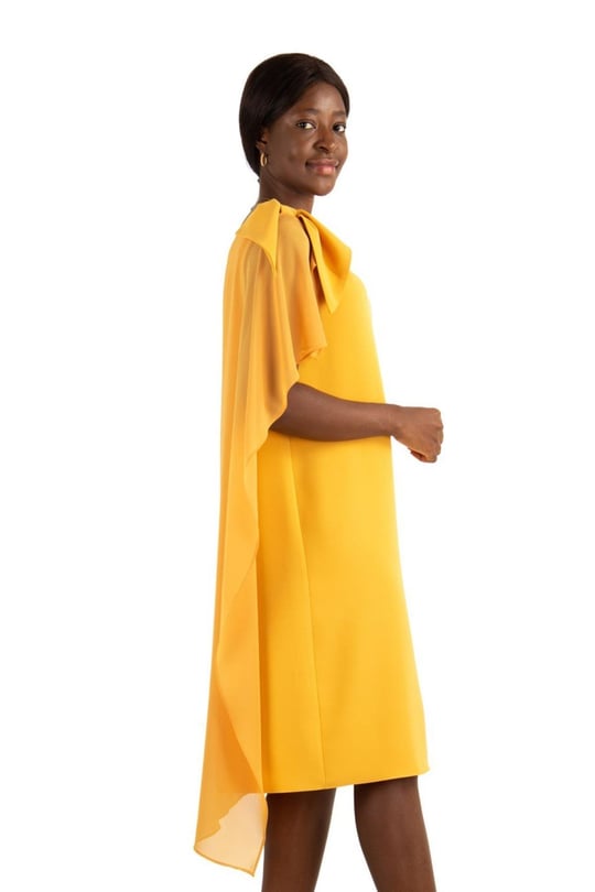 Mustard tulle dress online