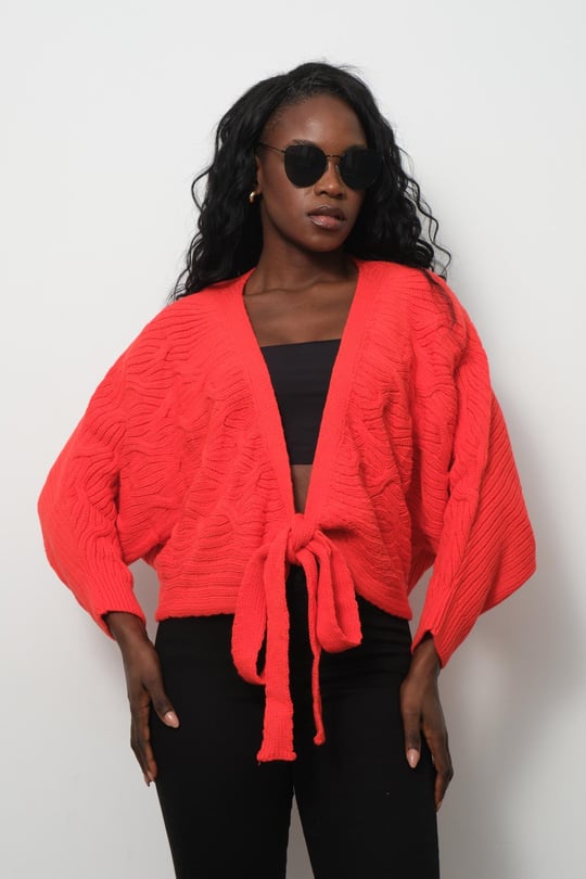 Batwing knitted cardigan hotsell