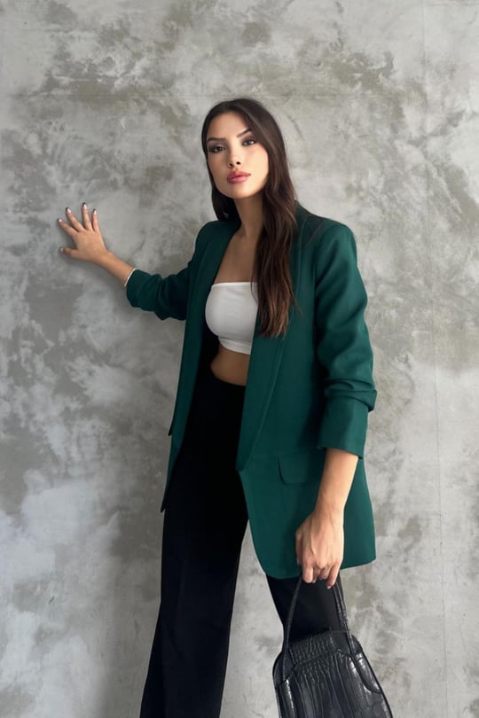 Dark green colour jacket outlet