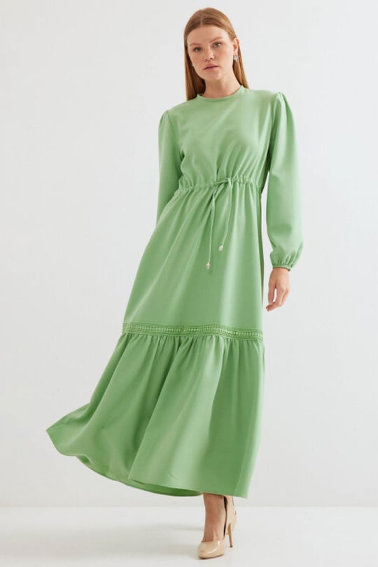 Light green long sleeve dress hot sale