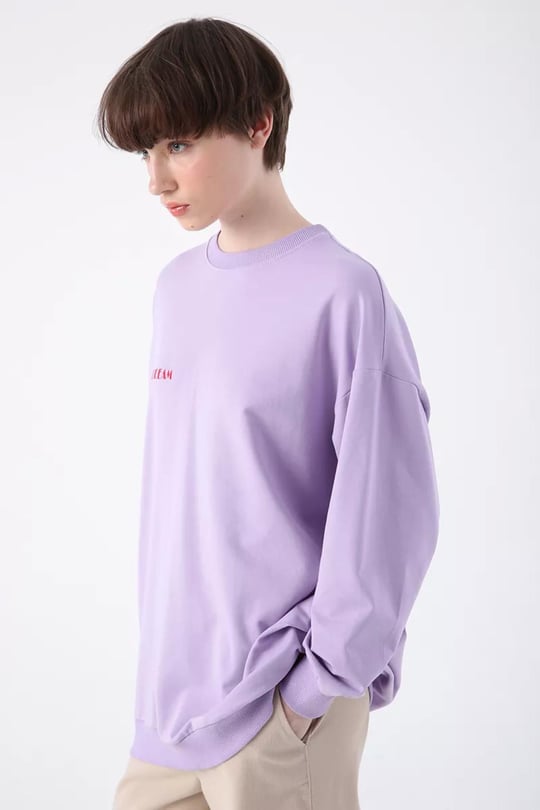 Lilac color sweatshirt sale