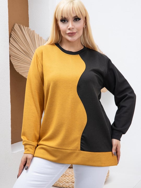 Women sweatshirt Big size wholesale Yellow color Wholesale Sweatshirt