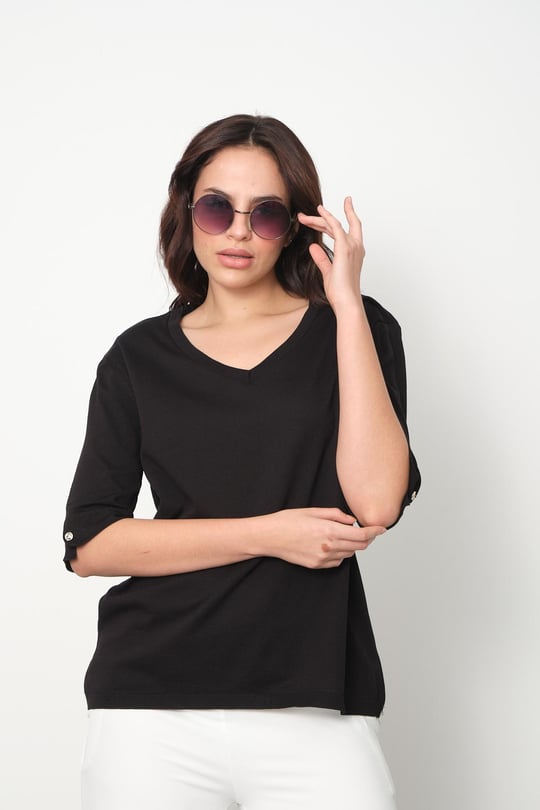 Thin black jumper womens best sale
