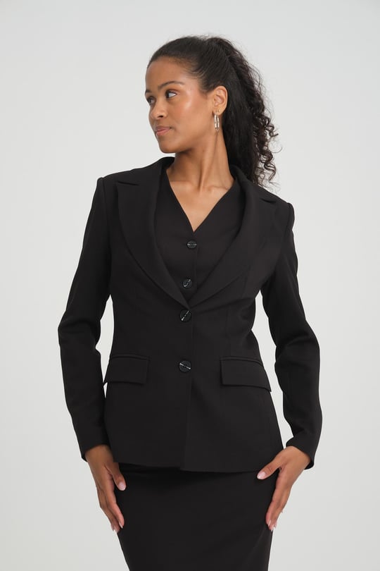 Women three piece skirt suit Plus size wholesale Black color Wholesale Skirt Set