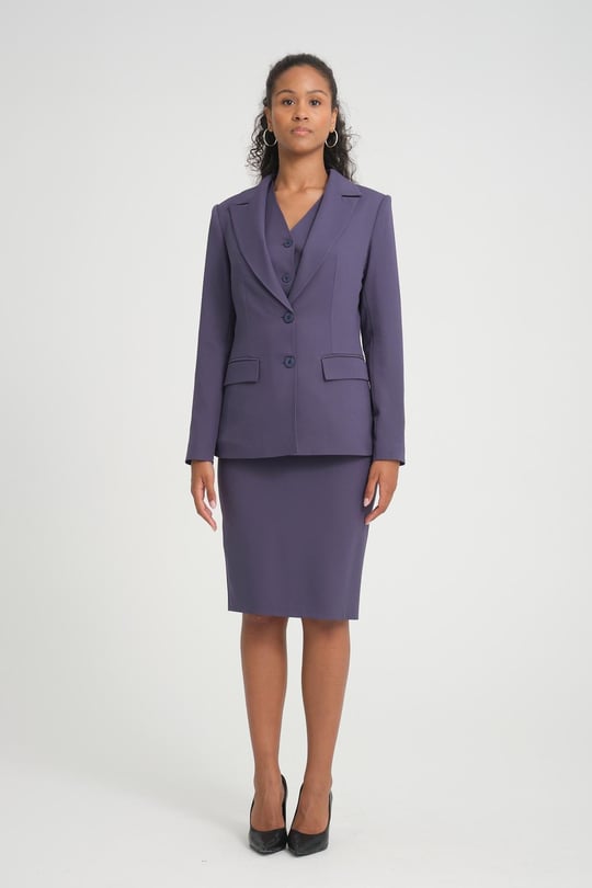Purple skirt suit for ladies hotsell