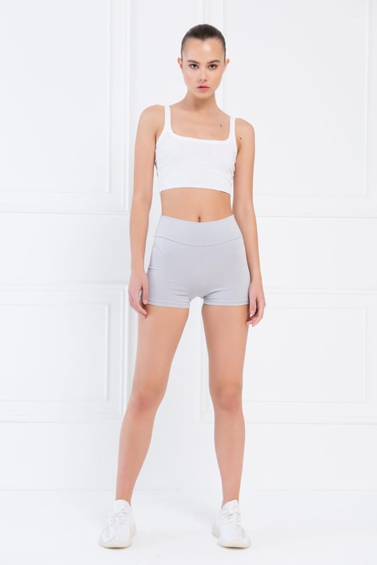 Women wholesale light gray biker shorts Wholesale Short