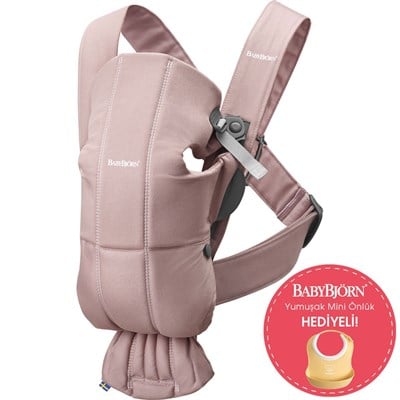 BabyBjörn Balance Soft Ana Kucağı & Kanguru Mini 3D Cotton Yenidoğan Seti /  Light Pink | Racuun