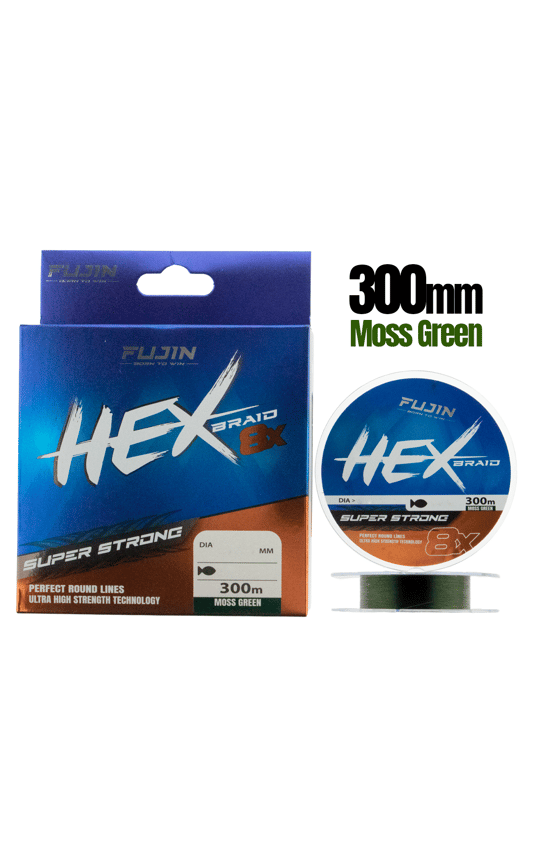 Fujin Hex Braid 8x 300mt Fluo Green PE İp Misina