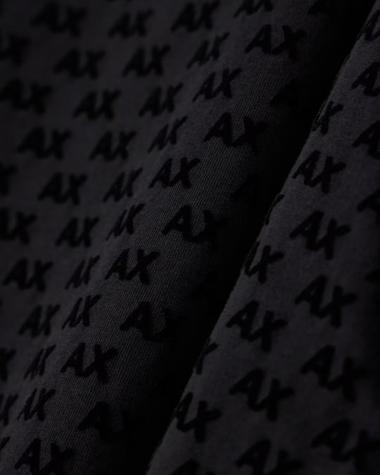 Armani Exchange Armani Exchange Erkek Yuvarlak Yaka Logo Desenli Kısa Kollu Pamuklu Siyah T-Shirt XM003079 AF10356-UC001