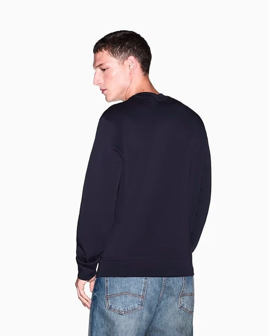 Armani Exchange Armani Exchange Erkek Regular Fit Uzun Kollu Pamuklu Logo Desenli Lacivert Sweatshirt XM002888 AF10818-UB101