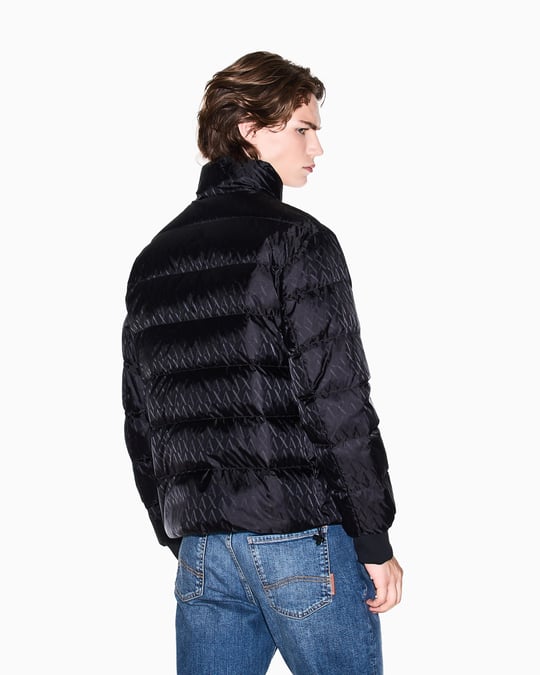Armani Exchange Armani Exchange Erkek Kuş tüyü Dolgulu Regular Fit Dik Yaka Şişme Siyah Ceket XM001580 AF16628-UC001