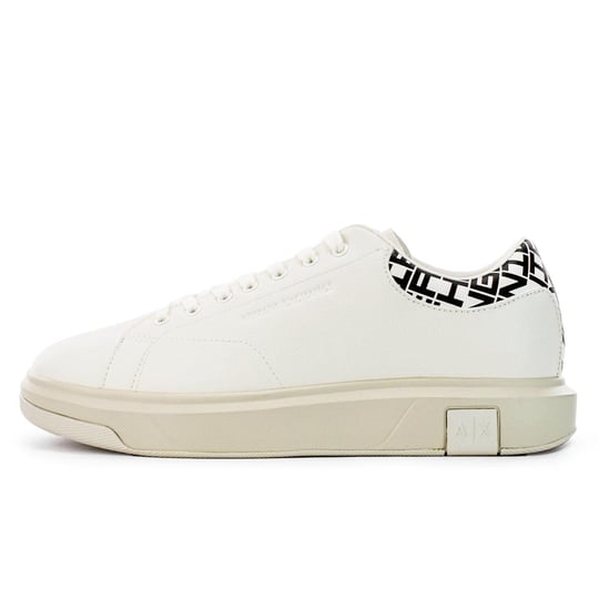 ARMANI EXCHANGE Armani Exchange Erkek Rahat ve Düz Taban Arkası Logo Desenli Krem Sneaker XUX123 XV761-N480