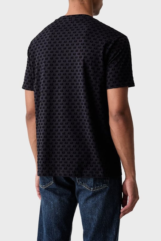 Armani Exchange Armani Exchange Erkek Yuvarlak Yaka Logo Desenli Kısa Kollu Pamuklu Lacivert T-Shirt XM003079 AF10356-UB101