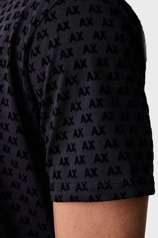 Armani Exchange Armani Exchange Erkek Yuvarlak Yaka Logo Desenli Kısa Kollu Pamuklu Lacivert T-Shirt XM003079 AF10356-UB101