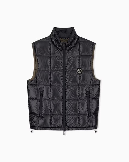 Armani Exchange Armani Exchange Erkek Kolsuz Fermuarlı Sıfır Yaka Siyah Yelek XM003475 AF23755-UC001