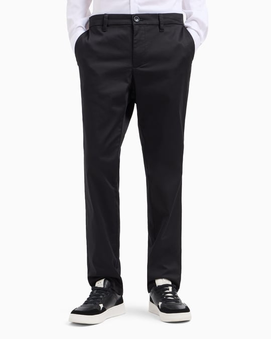 ARMANI EXCHANGE Armani Exchange Erkek Pamuklu Chino Slim Fit Siyah Pantolon 8NZP20 ZN1RZ-1200