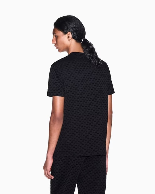 Armani Exchange Armani Exchange Erkek Yuvarlak Yaka Logo Desenli Kısa Kollu Pamuklu Siyah T-Shirt XM003079 AF10356-UC001